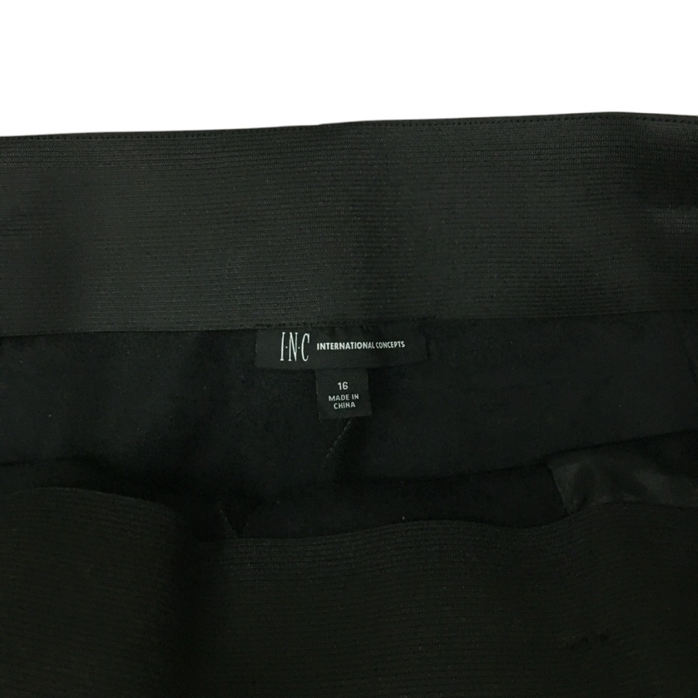 INC Black Vegan Faux Leather High Waisted Pants - Women’s 16 - Picture 11 of 13